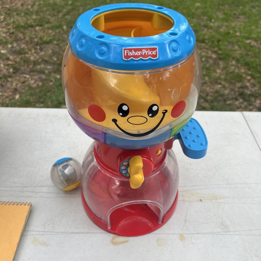Fisher Price Roll-A- Rounds Swirlin' Surprise Gumball Machine 1 Balls Works!
